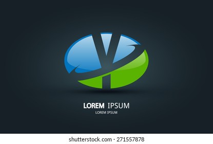 Letter Y logo. Alphabet logotype vector design.