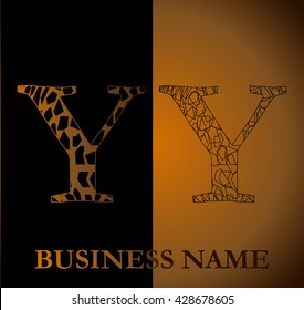 Letter Y logo. Alphabet logotype vector design.