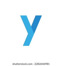 Letter Y logo alphabet on white background