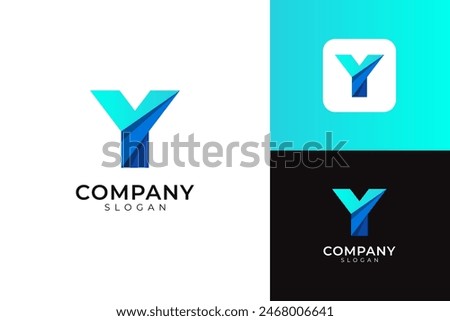 Letter Y logo alphabet vector symbol. Set of abstract initial letters Y monogram logo template, icon for business