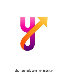 Letter Y Logo With Up Arrow