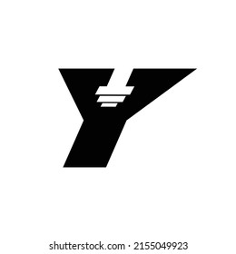 Letter Y Logo With barbell. Fitness Gym logo