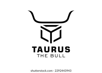 Letter Y Logo, Bull Logo, Head Bull Logo, Monogramm Logo Design Template