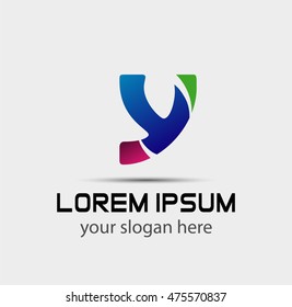 Letter Y logo. Business logo vector illustration
