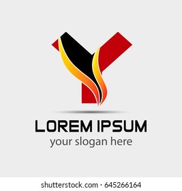 Letter Y logo. Business logo vector illustration
