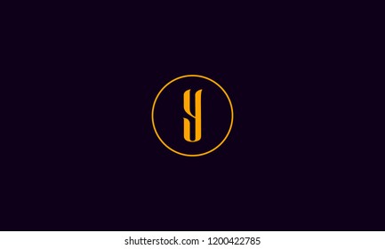 LETTER Y LOGO WITH CIRCLE FRAME FOR LOGO DESIGN OR ILLUSTRATION USE