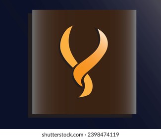 The letter Y logo combined with gold gives a luxurious impression