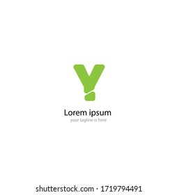 letter y logo concept with white background