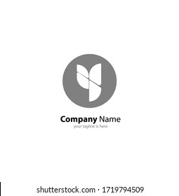 letter y logo concept with white background