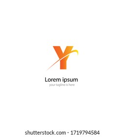 letter y logo concept with white background