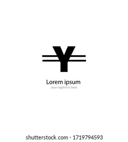letter y logo concept with white background