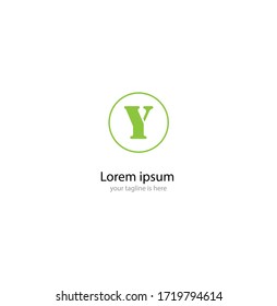 letter y logo concept with white background