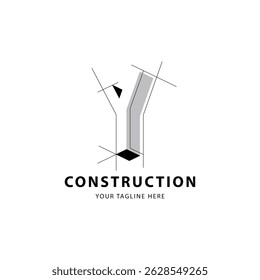 Letter Y logo for construction and architecture company. property template vector illustration for your brand.