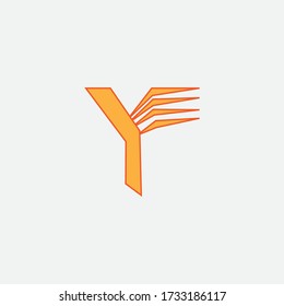 letter y logo creative design vector illustration
