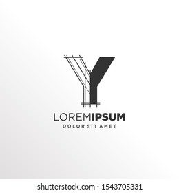 Letter Y Logo Design with Architecture Element