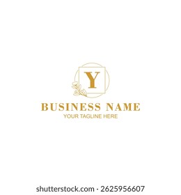 letter y logo design for business or brand with creative illustration
