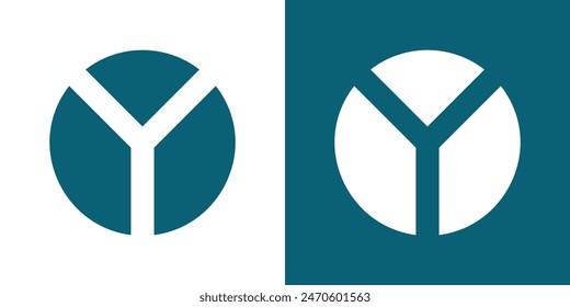 Letter Y logo design with creative concept. Premium Vector