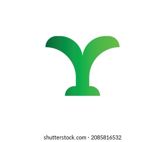 Buchstabe Y Logo-Design-Element verlassen