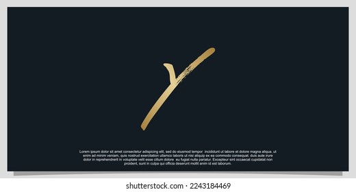 Letter Y logo design gradient luxury design illustration Premium Vector