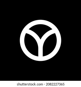 Letter Y Logo Design. Initial YO and Circle Logo Identity for Branding, Business, Apparel, Fasion, and Luxury Brand