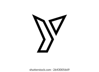 Letter Y logo design in a moden geometric style