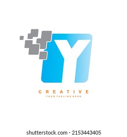 letter Y logo design. monogram letter Y. Typography letter Y. suitable for letter logos, companies. technology logo