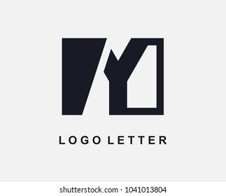 Letter Y Logo Design With Square