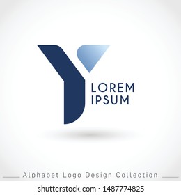 Letter Y Logo Design Template isolated on white background : Vector Illustration