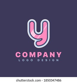 Letter Y logo design template. Company logo icon