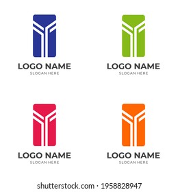 letter Y logo design template concept vector with flat colorful style