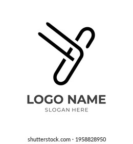 letter Y logo design template concept vector with flat black color style