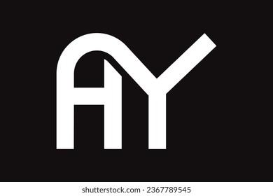 Letter a y logo design template