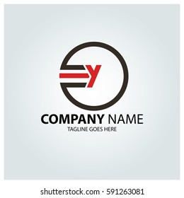 Letter Y logo design template. Creative circle symbol. Vector illustration