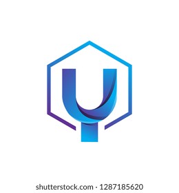 Letter Y Logo design vector template. for business Technology Media Symbol or slogan Logotype concept icon trendy. - Vector