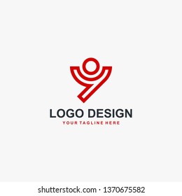 Letter Y logo design vector. Technology logo design.