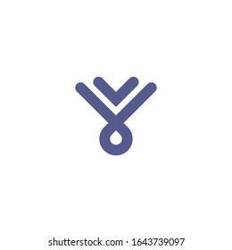 Letter Y logo design vector simple