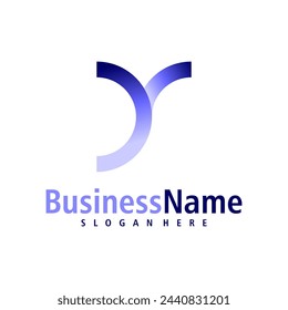 Letter Y logo design vector. Creative Initial Y logo concepts template