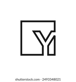 Letter Y logo design vector with universal form and creative idea icon