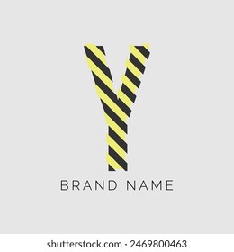 letter Y logo, divider color design. Alphabet Y for energy labels, rock and more