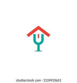 letter Y logo home design illustration template vector