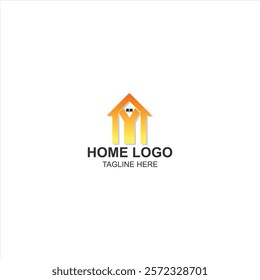 letter y logo icon for building or residence with creative illustration