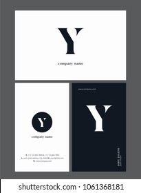 Letter Y Logo icon with business card vector template.
