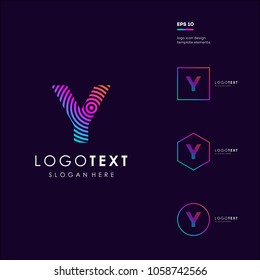 Letter Y logo icon design template elements