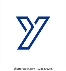 Letter Y logo icon design template. Trendy Minimal Monogram emblem design concept. Graphic Alphabet Symbol for Corporate Business Identity. Creative Vector element - Vector