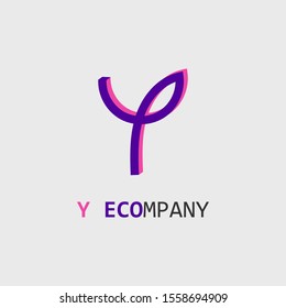 Letter Y logo icon design template elements, eco logo company