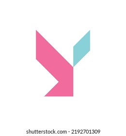 Letter Y logo or icon design. template elements. geometric abstract logos