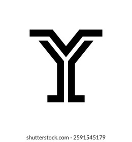 Letter Y logo. Icon design. Template elements. Geometric abstract logos