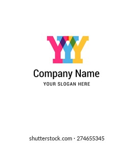 Letter Y logo icon design | alphabet letter | Stylish Colorful typographic template elements | shiny icon template | corporate identity