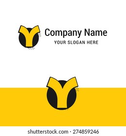 Letter y logo icon design | alphabet letter | Stylish yellow color corporate branding template design elements elements