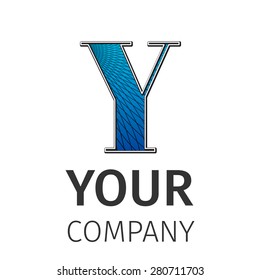 Letter Y logo icon design template elements. Abstract guilloche Logo. Excellent vector illustration, EPS 10